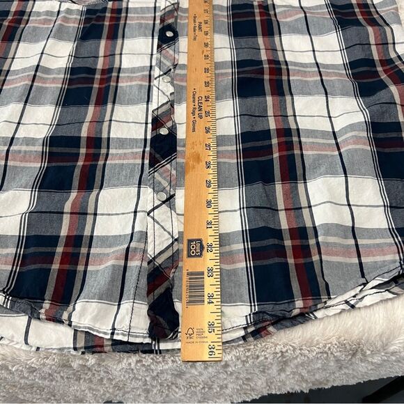 Men's Reclaim Plaid Athletic Fit Long Sleeve Shirt 0631 - Picture 13 of 13